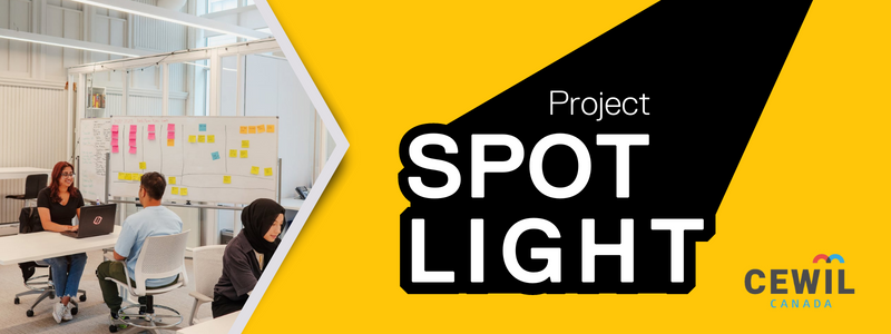 CEWIL Project Spotlight: A group of people working together in an open office space